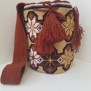 100% Wayuu Shoulder Bag-Mochila Colombiana Wayuu
